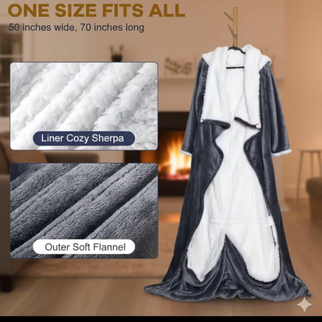 Couverture chauffante avec manche