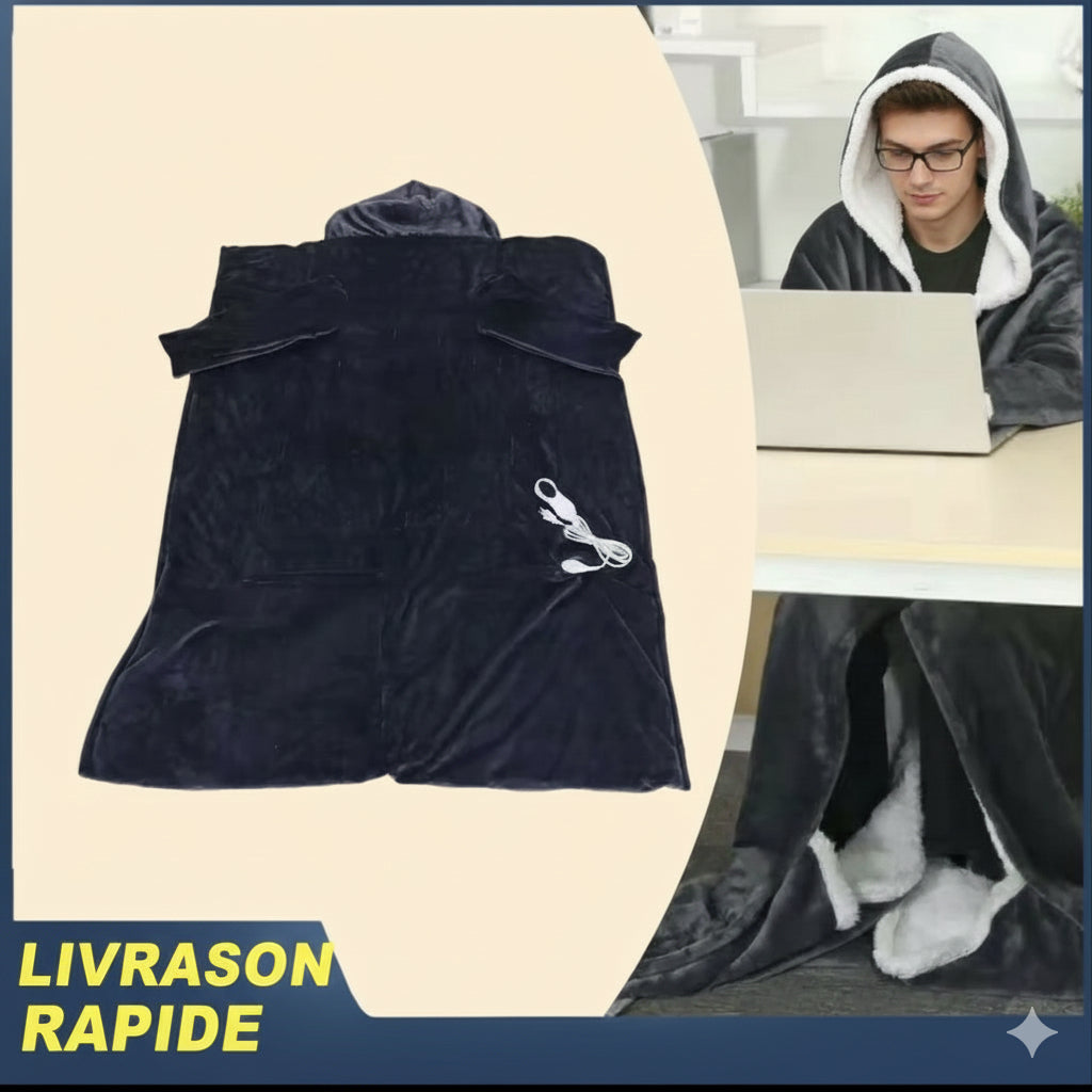 Couverture chauffante avec manche