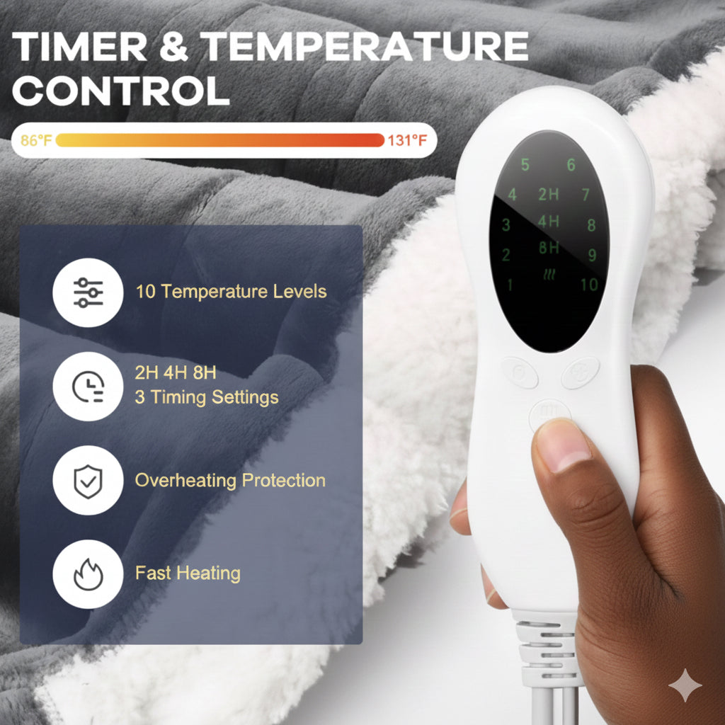 Couverture chauffante avec manche